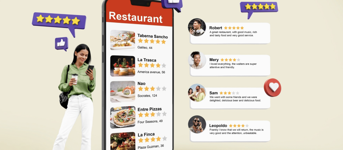 Full shot smiley woman with smartphone